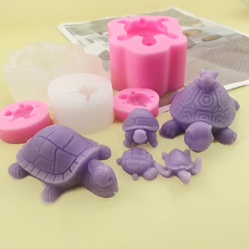 Silicone Turtle Mold for Baking Cake Decoration DIY Cooling Powder Turn Sugar Chocolate Mousse Sea Turtle 3D Design