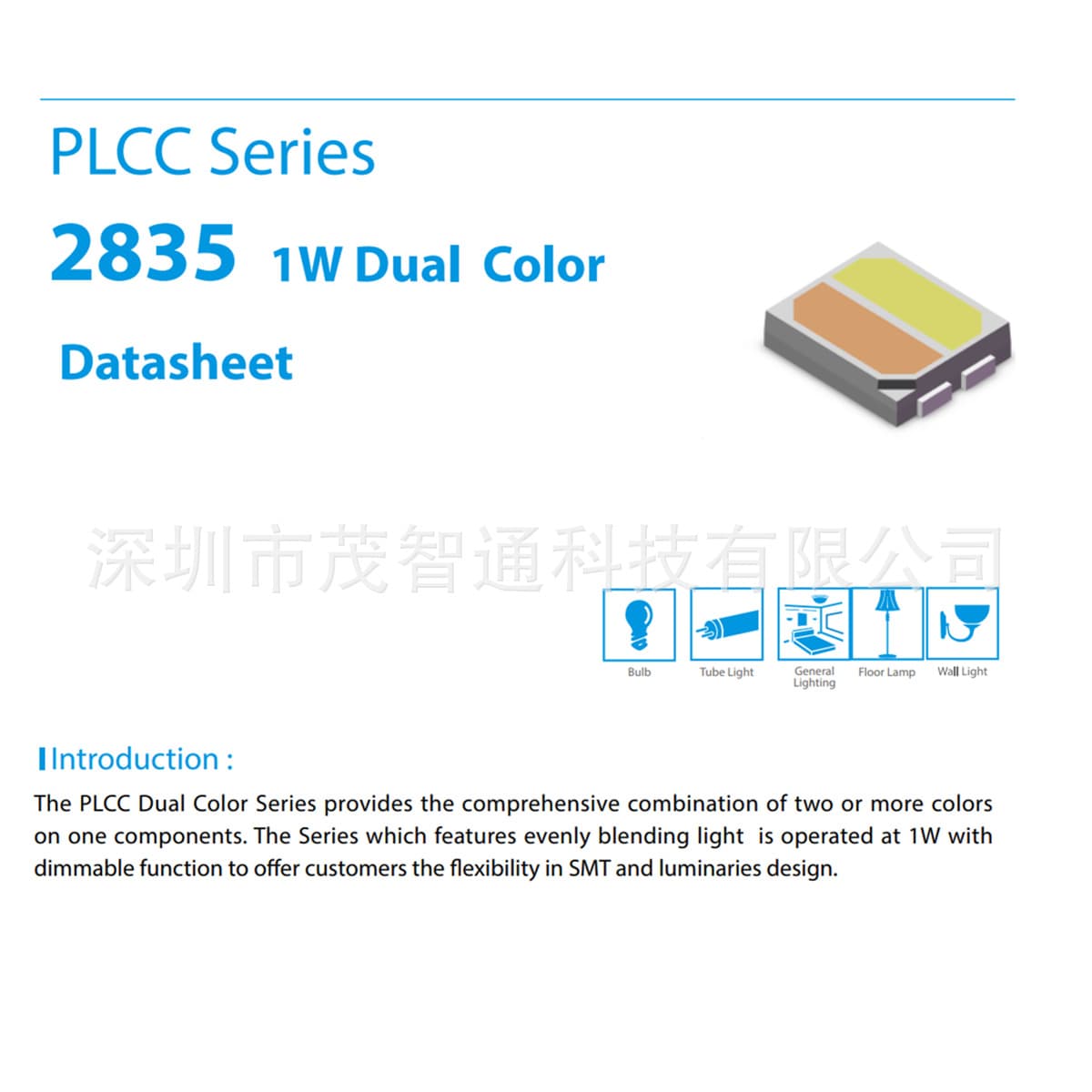 EDISON bicolor 1W two-in-one LED diodes