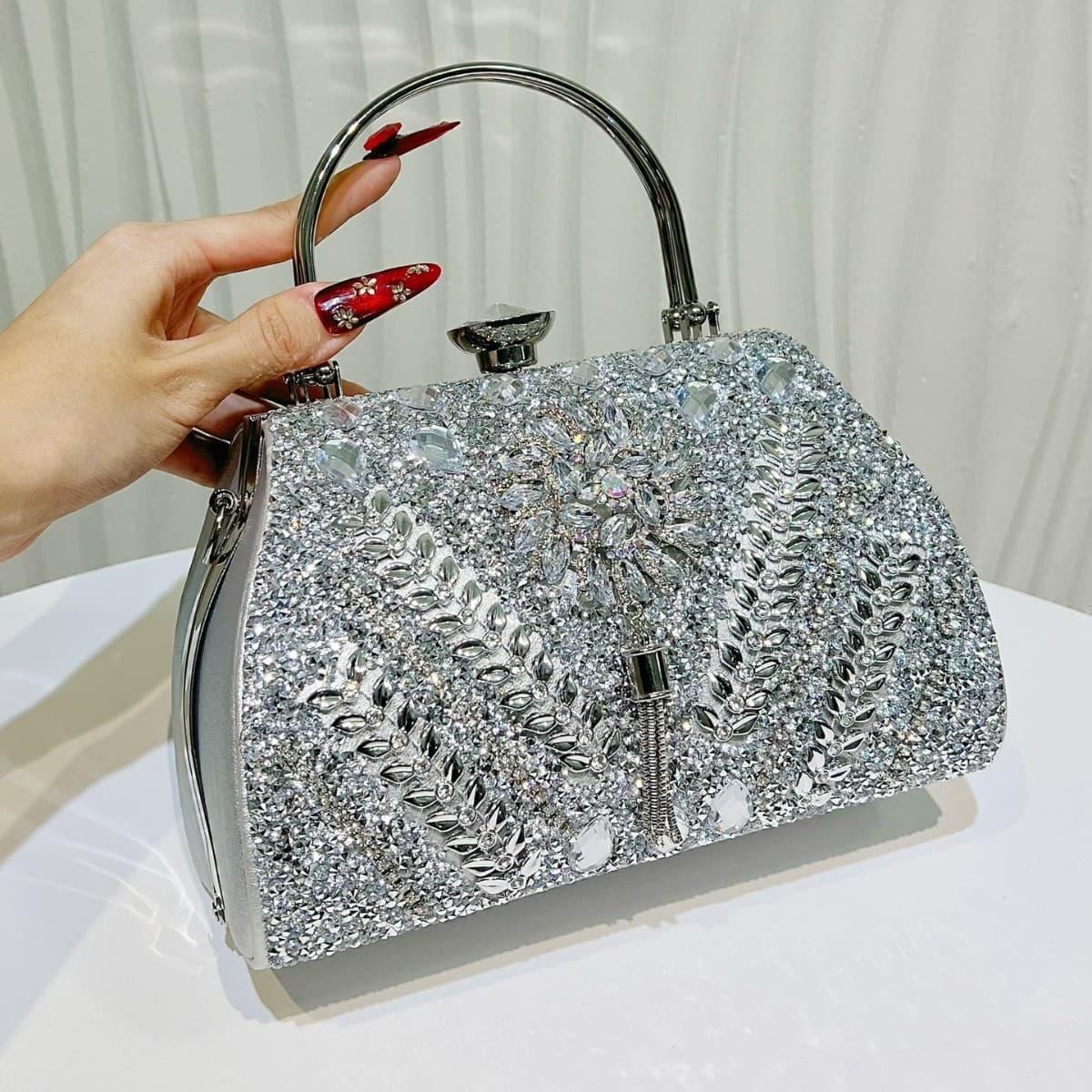 New Cross-Border Party Socialite Banquet Bag Rhinestone Handbag Women's Wedding Handheld Shoulder Crossbody Evening Bag