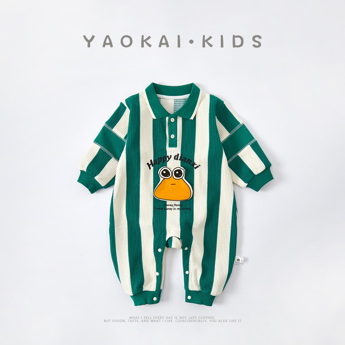 Baby Clothes 2025 Autumn Baby Cute One-Piece One-Moon One Hundred Days One-Year-Old Fashionable Wide Stripe Climbing Clothes