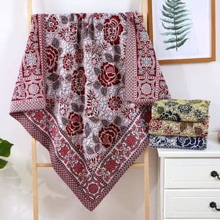 Cross-Border Picnic Blanket Table Blanket Bed Blanket Multi-Functional Blanket Vintage Thick Jacquard Bath Towel Knitted Casual Blanket