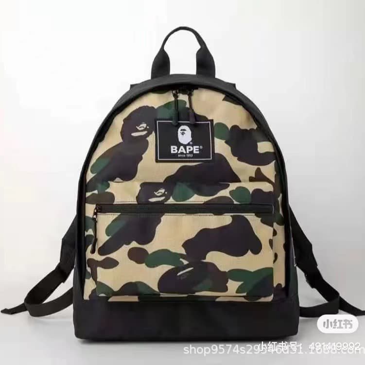 Japanese magazine appendix trendy brand bape ape graffiti 2021 spring and summer new large capacity backpack camouflage for men and women