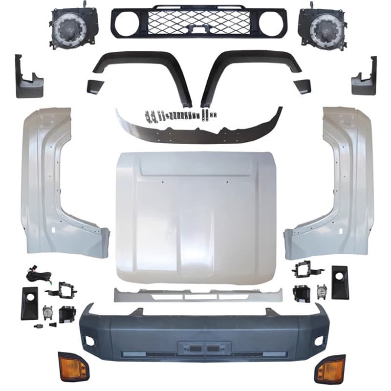 Suitable for 24 models of Toyota LC76 headlight assembly LC79 Cool Road Ze 71 modified high-end plum blossom surrounded by grille leaves