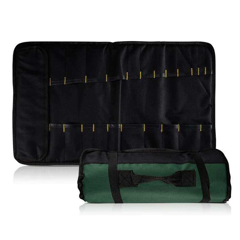 Custom Portable Knife Roll Bag Foldable Knife Case Chef Knife Roll Oxford Nylon Knife Sleeve with Custom Logo