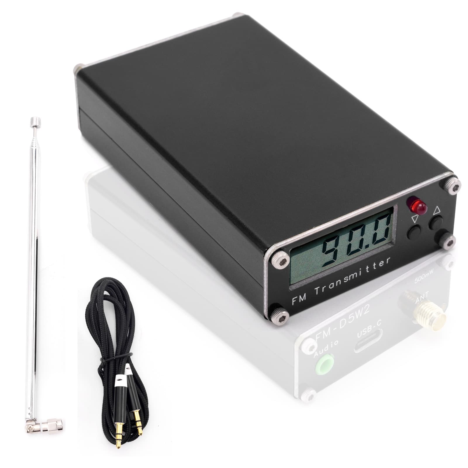 2km 0.5W FM Transmitter 76M-108MHz Stereo Car Radio Broadcast Campus Station