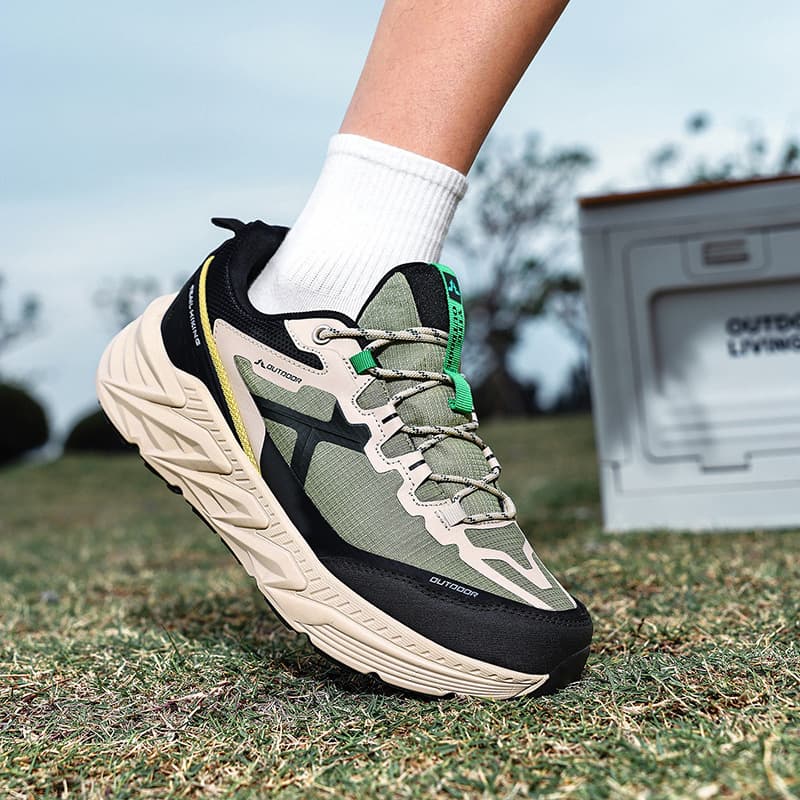 Cross-border Large Size Outdoor Breathable Hiking Shoes for Men and Women, Anti-slip Sports Shoes, Wear-resistant Travel Trail Running Trendy Shoes