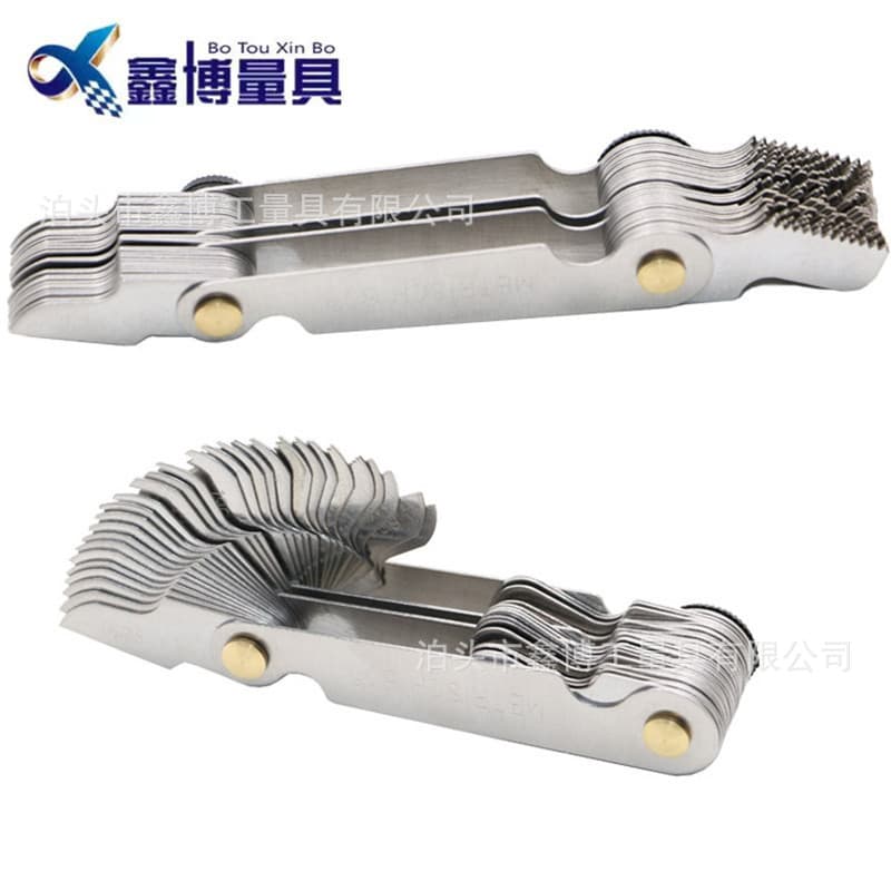 US60 degree thread sample British Whitworth 55 degree pitch gauge rib gauge 58 pieces British and American thread gauge