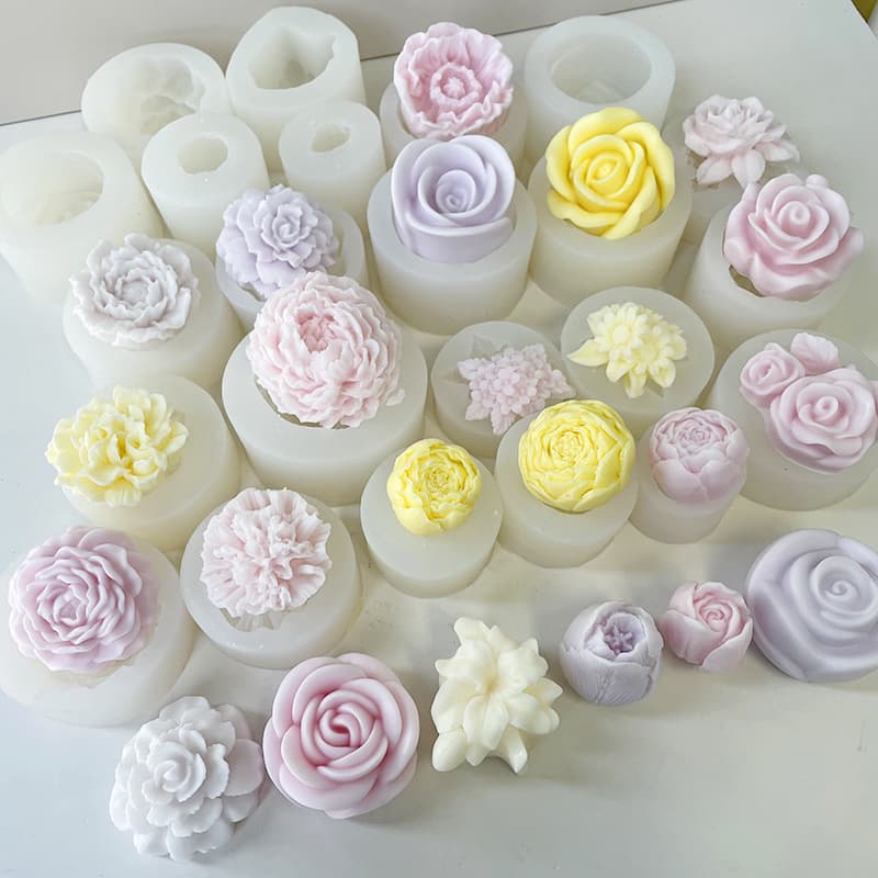Petal Mold Flower Handmade Soap Aroma Stone Scented Candle Gypsum Resin ✅ DIY Silicone Mold W18