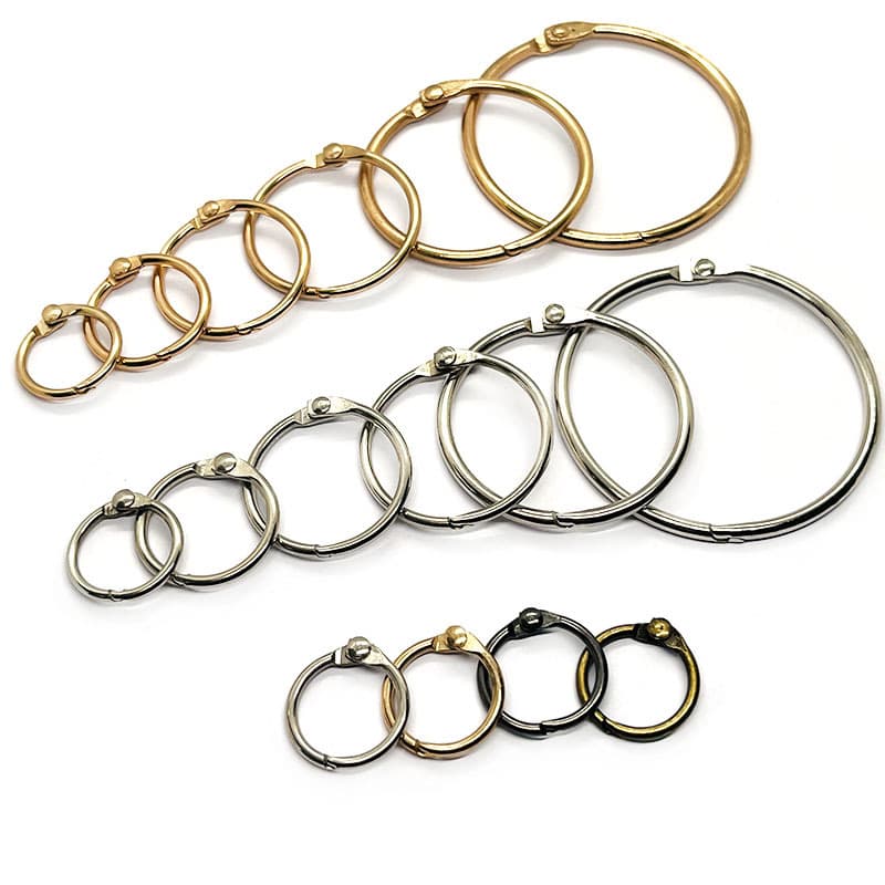 Factory direct sales loose-leaf ring metal book ring book ring movable ring open ring clamp ring loose-leaf ring movable iron ring
