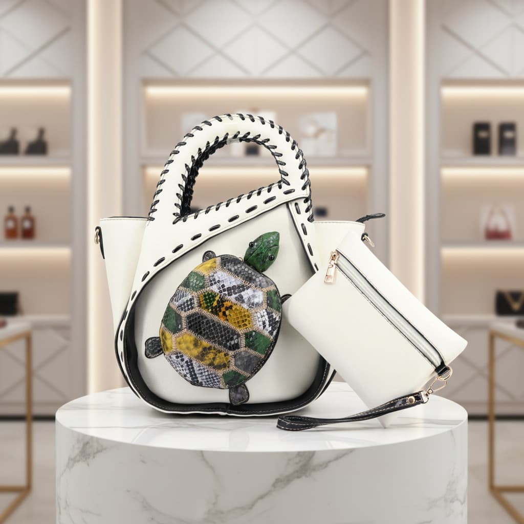 Cross-border fashion contrasting color women's bag large capacity European and American handbag Guangzhou high-quality popular ladies handbag