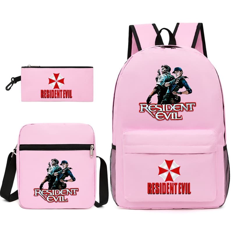 Resident Evil Backpack Back-to-School Season Student Pen Bag Shoulder Bag School Bag Three-piece Set
