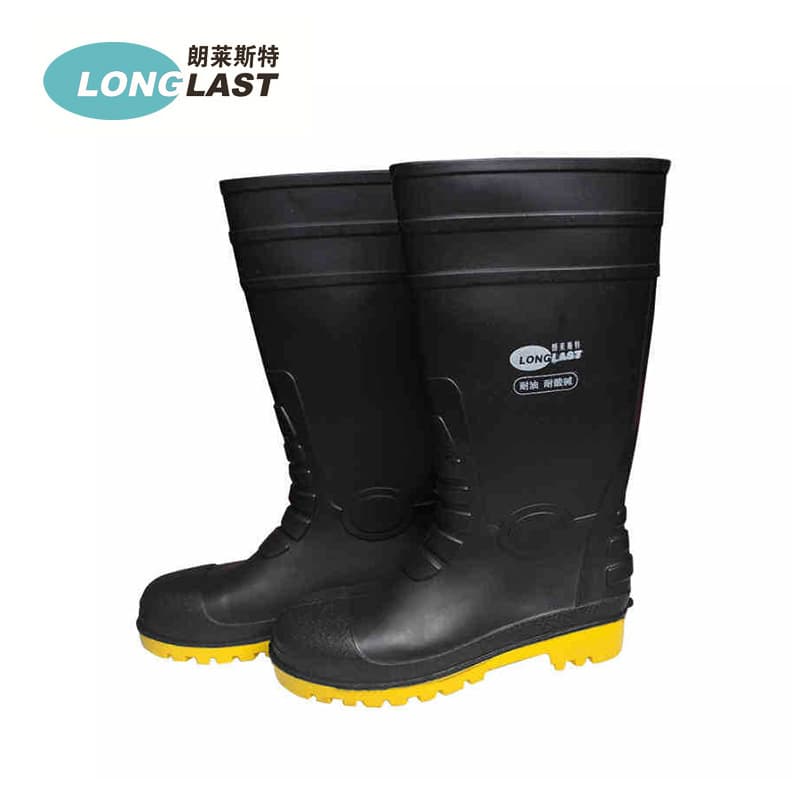 Langlaisite LL-2-04G Anti-Impact, Puncture, Anti-Static Chemical Boots, Acid and Alkali Resistant Special Petrochemical Labor Protection Boots High-Top