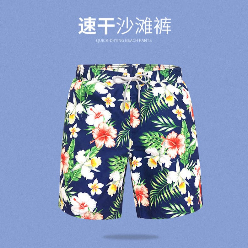 2026 Trendy Beach Shorts Premium Swim Trunks Anti-Exposure Surf Mid-Length Printed Men's Shorts Direct from Manufacturer