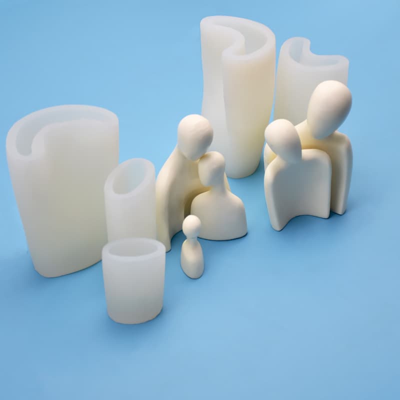 Minimalist Portrait Aromatherapy Candle Silicone Mold - Hugging Family and Couple Aromatherapy Plaster Ornament Mold for DIY Crafting