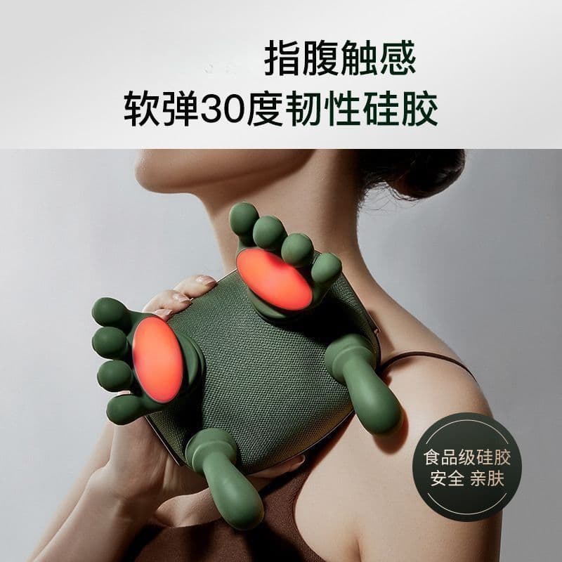 Neck and Shoulder Massager, Portable Deep Kneading Massager for Trapezius Muscle and Neck, Hand-Kneading Style