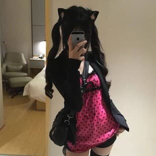 Japanese Sexy Cardigan Polka Dot Camisole Set for Women, Early Autumn Pure Desire Style Lace Slim Fit Two-Piece Set