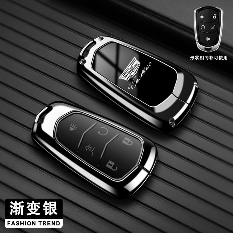 Compatible with Cadillac XT5 Key Case CT5 Key Cover XT4 Keychain ATSL Shell CT6 CT4 Gradient Button Paint
