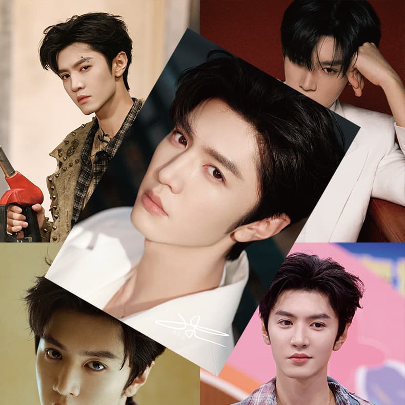 Chen Zheyuan posters, coated paper, 1 set of 8 celebrity signatures, photos, dormitory wall stickers, decorative paintings, high appearance