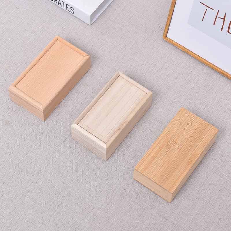 Lid and Base Wooden Box Beech Storage Box Bamboo Wood Incense Box Wooden Storage Box Gift Packaging Box Solid Wood Box