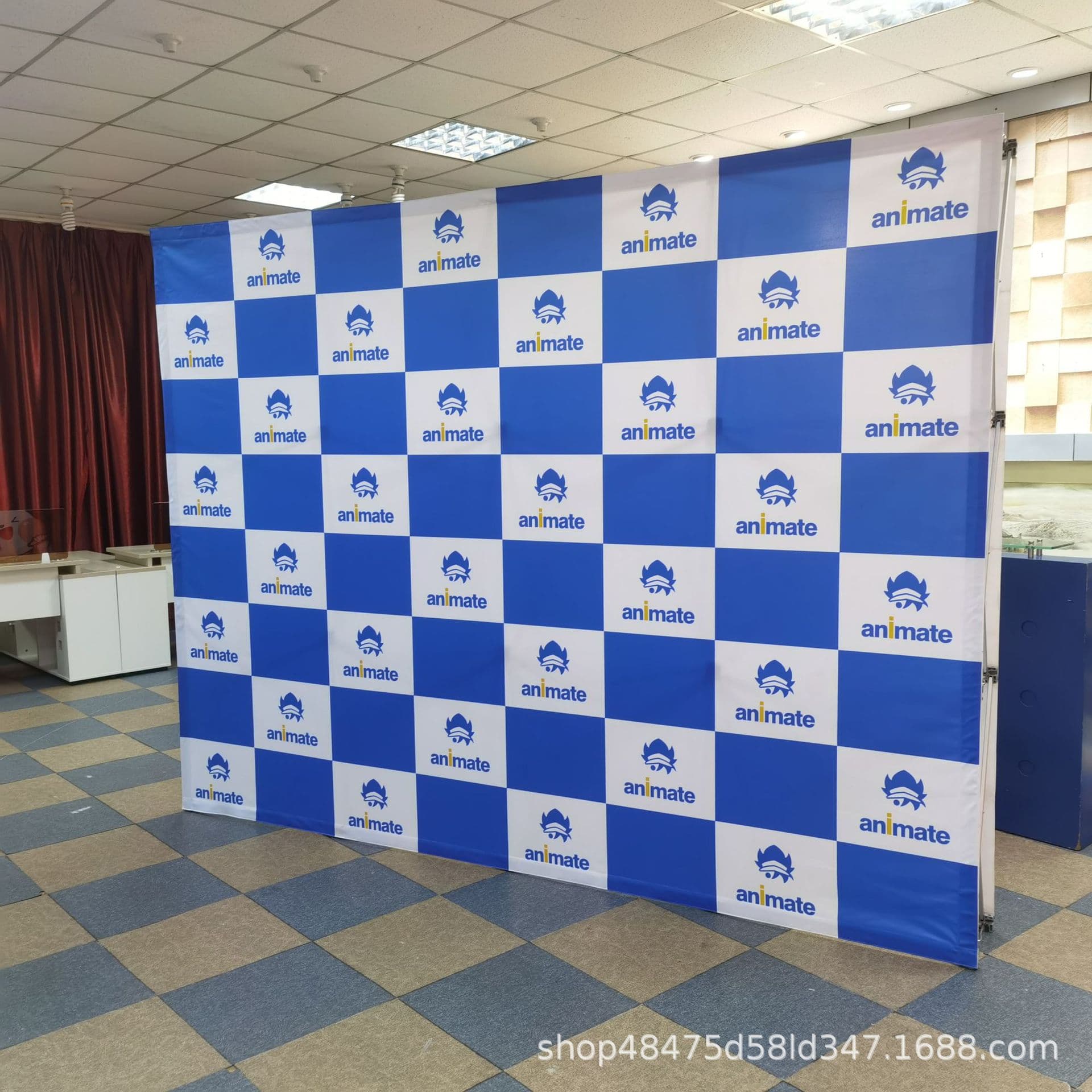 Pull-up Banner Frame Outdoor Portable Aluminum Fabric Advertising Sign Wall Folding Retractable Printed Background Display Stand