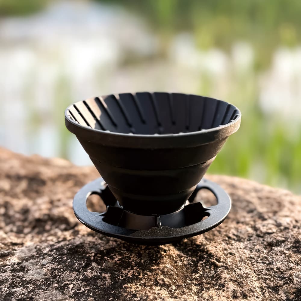 Camping Outdoor Foldable Silicone Pour-Over Coffee Filter Drip Cone Funnel Extraction Cup Home Coffee Set