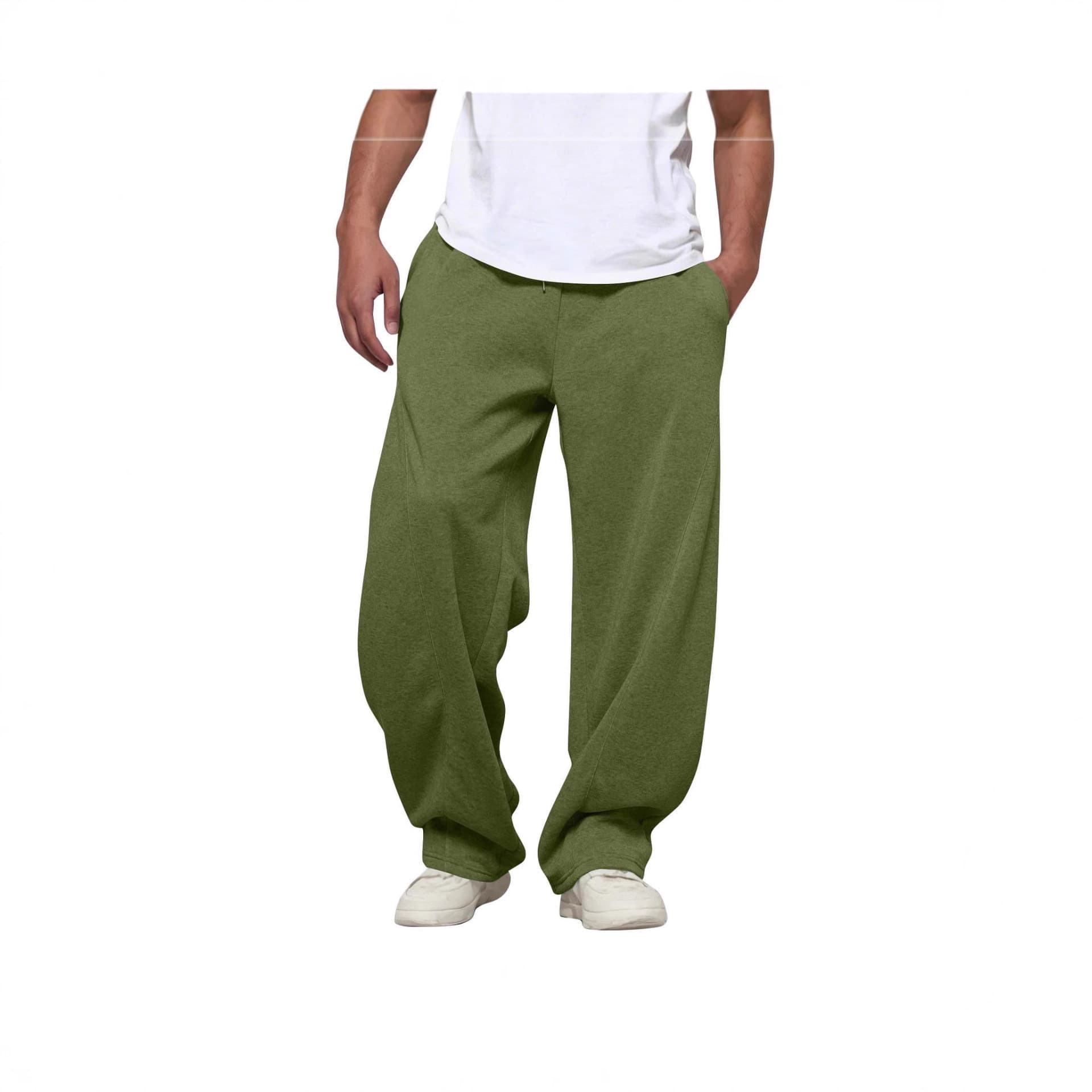 Amazon 2025 Men's Spring/Autumn Sport Pants Loose Casual Scimitar Wide-Leg Pants Plus Size