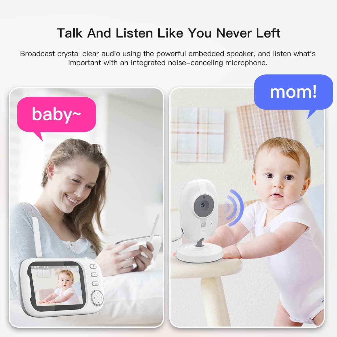 ABM600 Digital Baby Care Device 3.5-Inch Baby Monitor