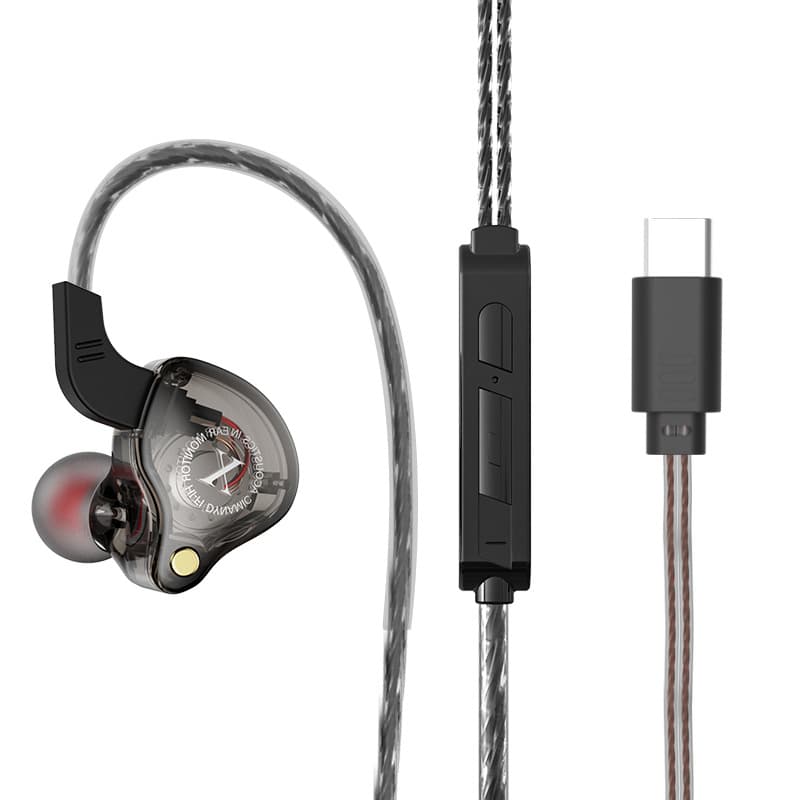 X2 In-Ear Wired Sports Earphones Music Monitor Ear Return Type-C Phone Computer 3.5mm