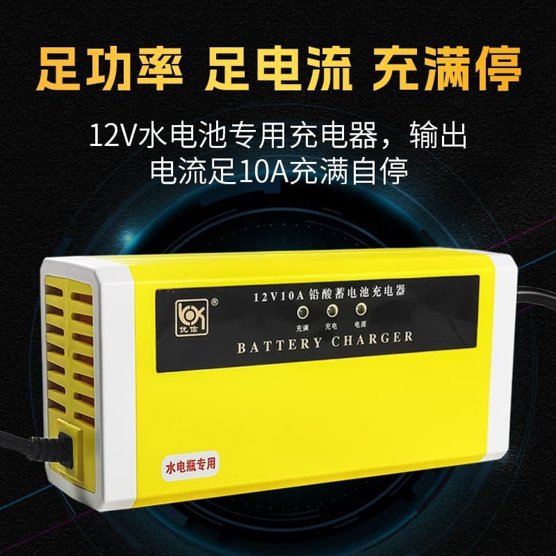 12V Electric Forklift Charger for Stackers and Handling Vehicles, Lead-Acid Battery Charger 10A Manufacturer Direct