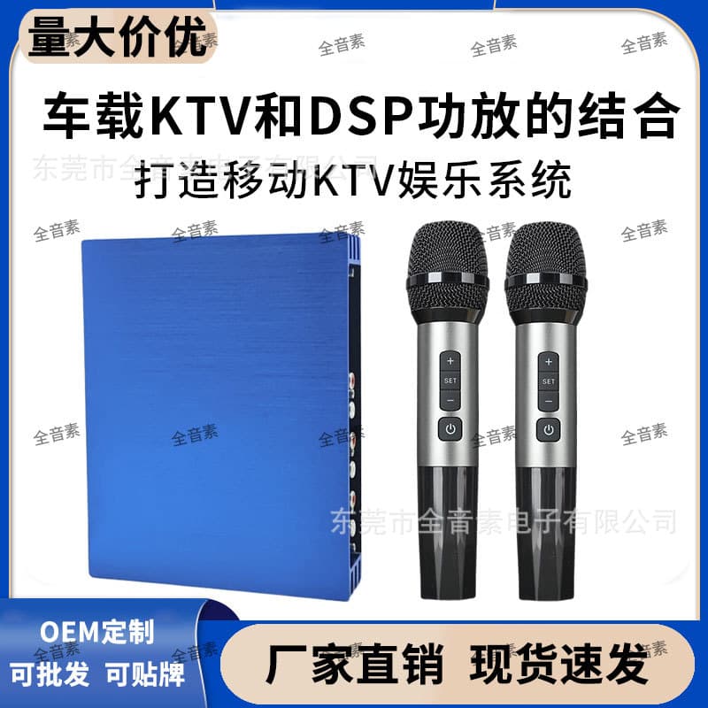 Factory direct supply car karaoke DSP amplifier microphone karaoke singing car audio processor entertainment system