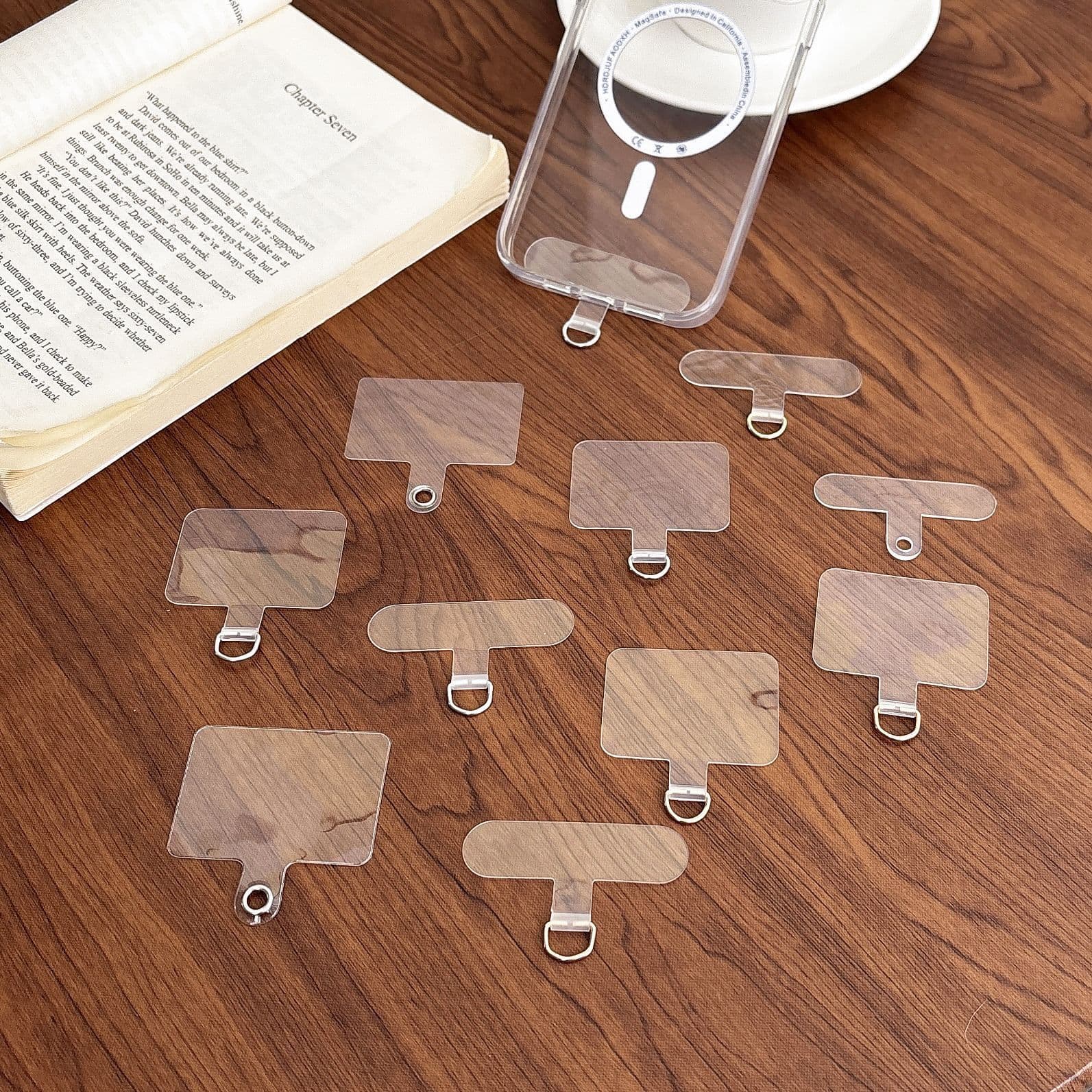 Frosted Transparent Card Phone Case Back Adhesive Fixed Clip Universal Anti-Loss Connection Plate