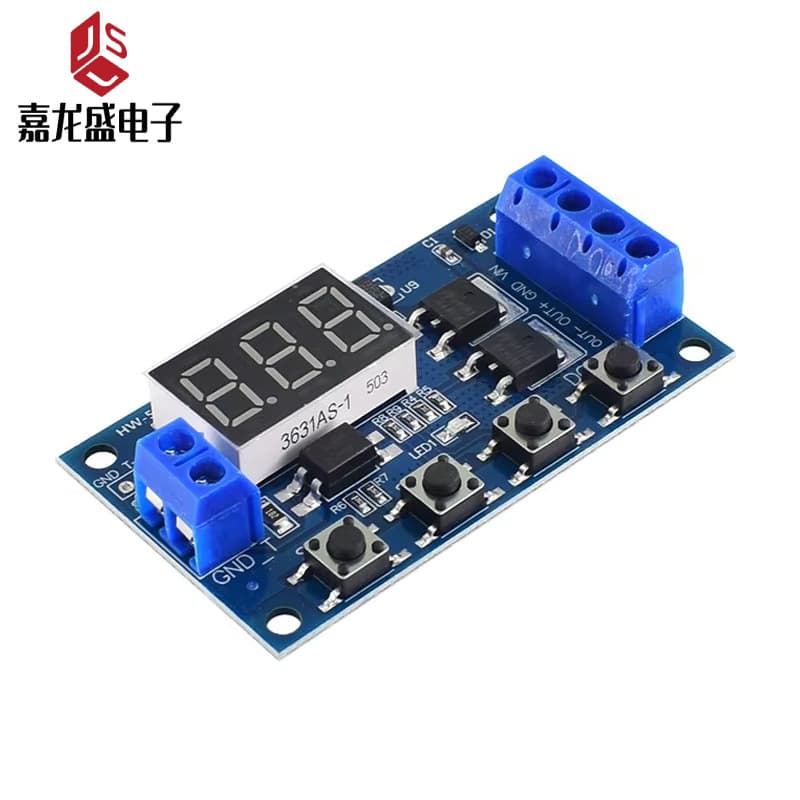 Trigger Cycle Timer Delay Switch Circuit Dual MOS Tube Control Board Replace Relay Module 12 24V