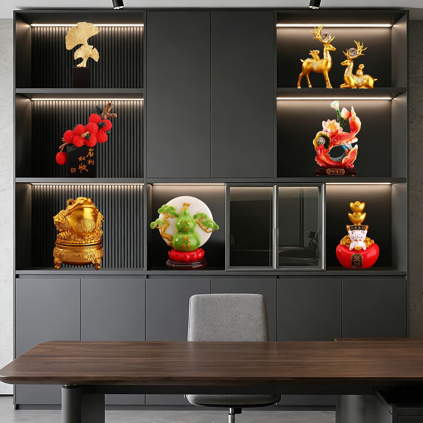 Modern Light Luxury Resin Decorative Ornament for Living Room, Office, Wine Cabinet, Entryway, Resin Craft Gift