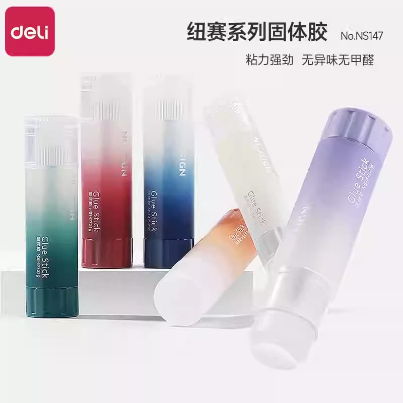 Deli New Sai solid glue student handmade high-value high-viscosity glue office financial paste bill environmentally friendly glue stick