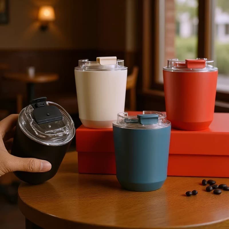 Cross-border 304 Stainless Steel Coffee Cup Simple Women's Coffee Cup Wholesale Portable High Appearance Office Car Coffee Cup