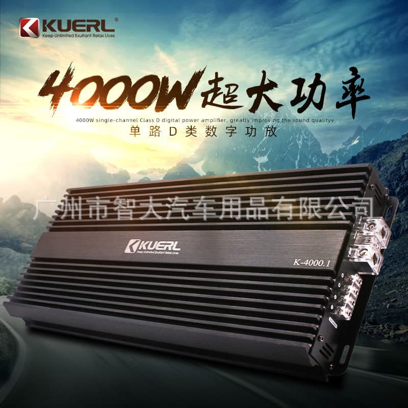 Manufacturer wholesale 4000W car audio mono amplifier 12V high power single channel Class D car amplifier