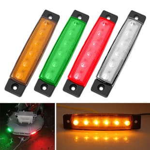 6LED Truck Side Marker Light for Trailers, Trucks 12V/24V Clearance Light, Bus Indicator Light, Turn Signal