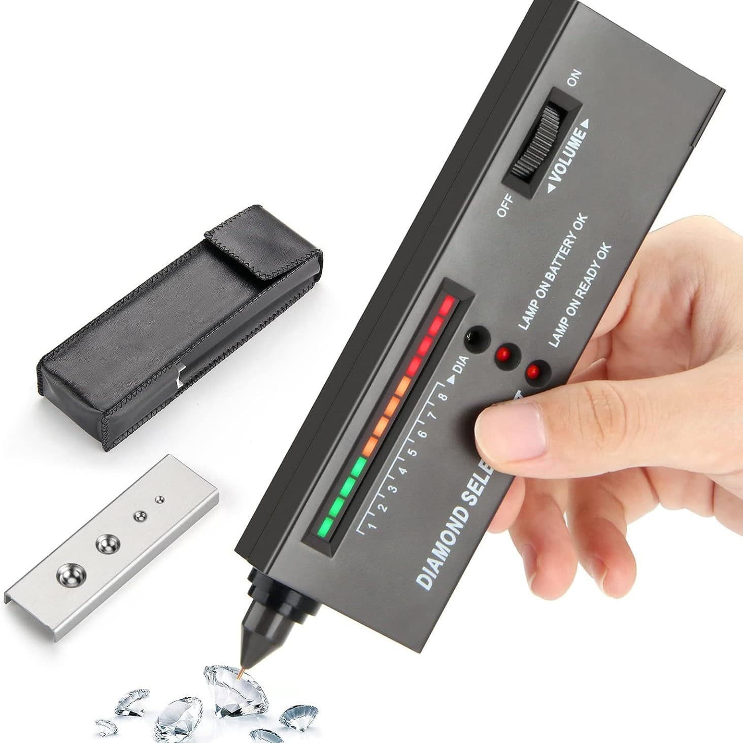 Portable thermal conductivity tester drill pen detection and identification of diamond jade jade crystal authenticity tool hardness discriminator