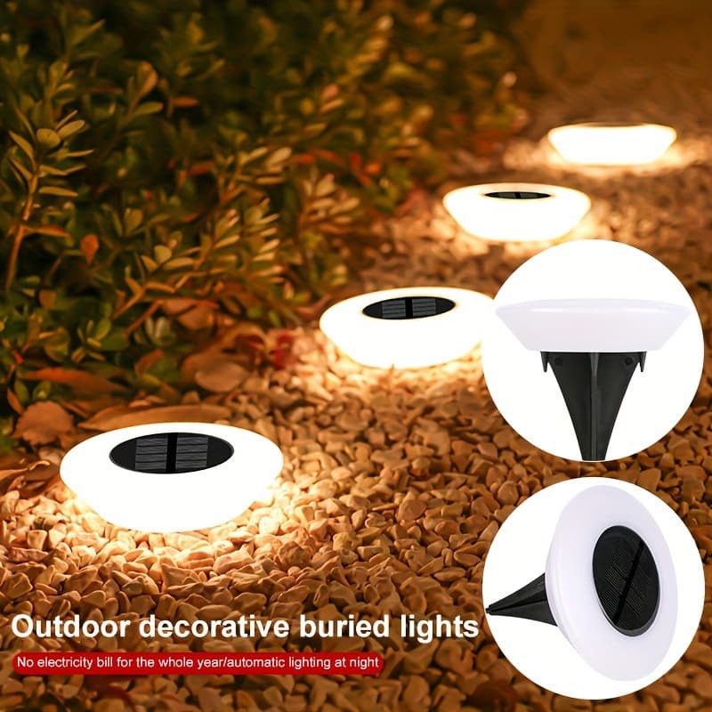 Solar In-Ground Light Outdoor Garden Lawn Light Plug-in LED Night Light Landscape Light Waterproof Ground Lamp Cross-border
