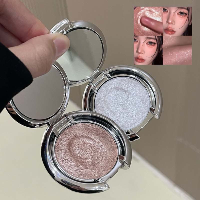HERORANGE ~ Light and Shadow Intertwined Highlighter Cream - Diamond Glitter, Pearl Shimmer, 3D Under-Eye Brightening, Contouring Highlighter