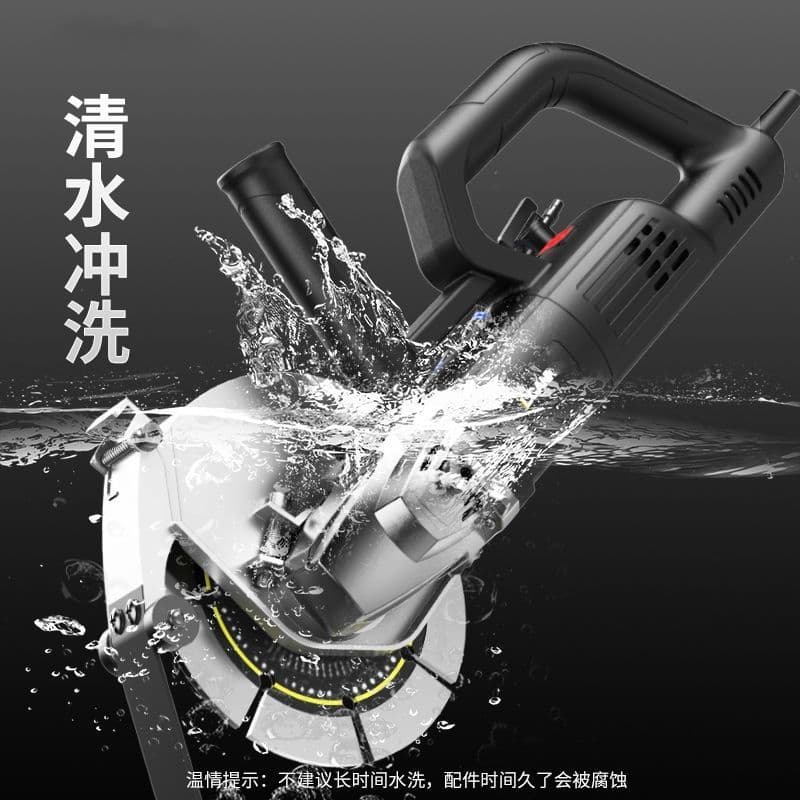 New High-Power Brushless Grooving Machine for Water and Electricity Wall Cutting, Dust-Free Slotting, Specialized Concrete Cutting Tool