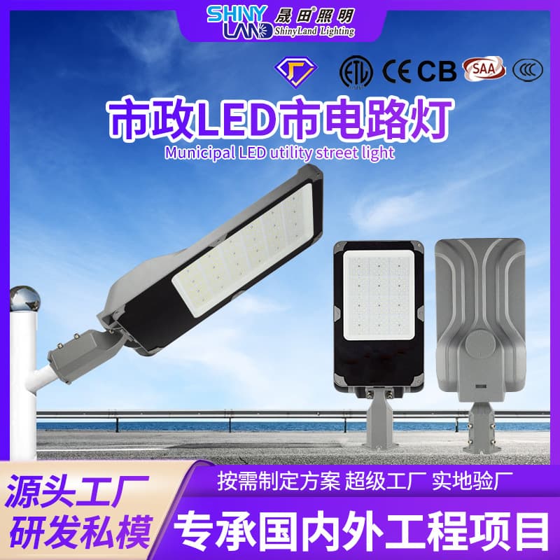 Cross-border Engineering Courtyard Mains-Powered Municipal Street Light Head High-Pole Outdoor Courtyard Light Landscape Garden Lighting LED Street Light