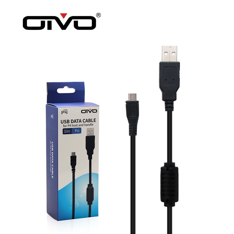 2M USB Data Charging Cable for PS4 Slim Pro Game Controller Digital Computer Accessories OIVO IV-P4S001 ABS Material