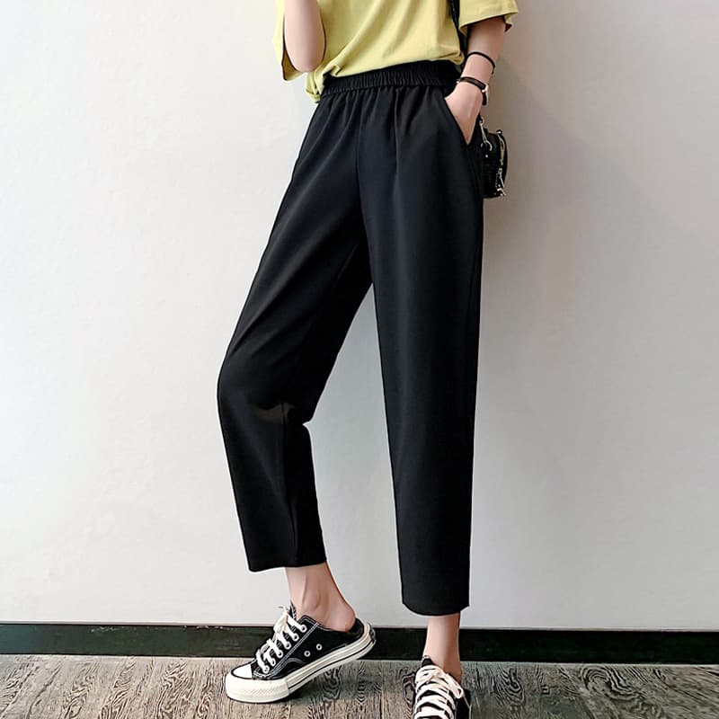 300 Jin Extra Large Size Women's Pants Spring and Summer Fat mm Carrot Pants High Waist 200 Jin Plus Size Plus Size Harem Nine-Point Pants