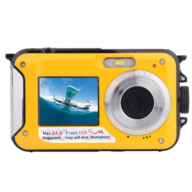 Cross-border E-commerce Product Waterproof Camera, Dual-Screen Underwater Camera, 24MP, 1080P