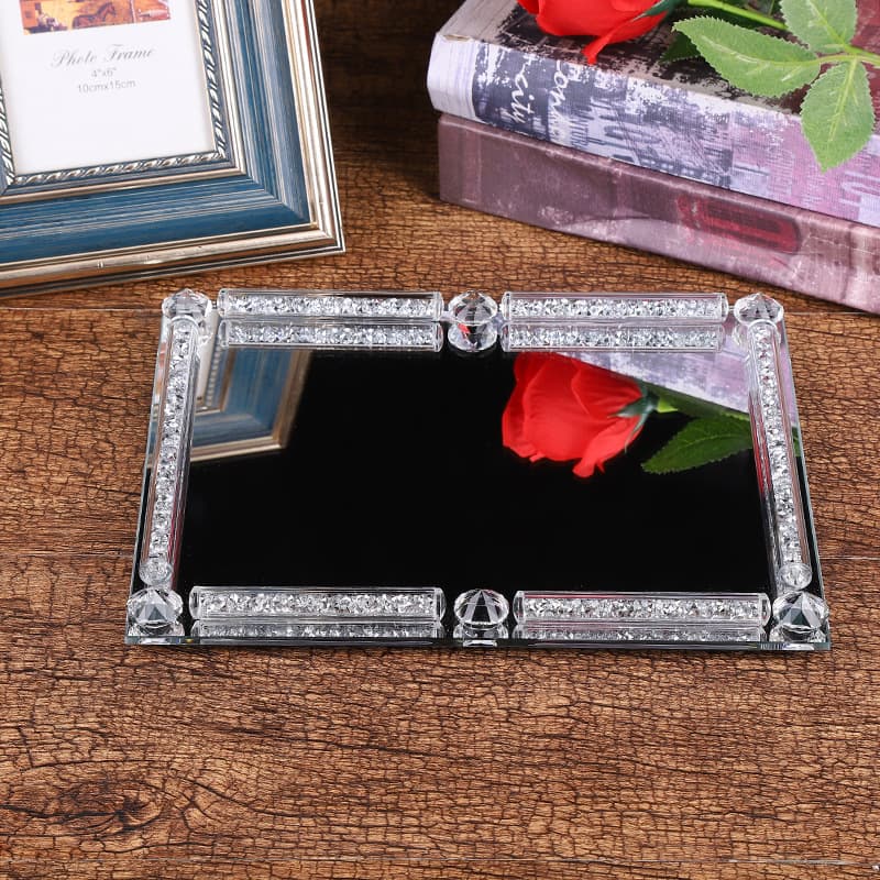 Modern Minimalist Home Decor Simple Transparent Crystal Tray Model House Sales Office Living Room Coffee Table Decoration Tray
