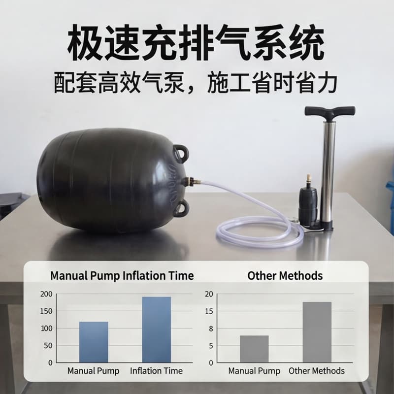 Inflatable Pipe Plugging Airbag, Thickened A-Grade Rubber, Elastoplastic Water Tightness Test Airbag, Pipe Sealing Airbag