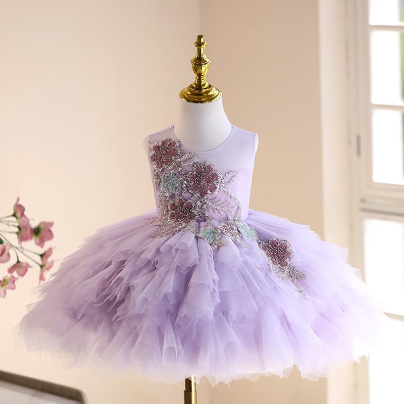 Children's Princess Dress, Little Host Birthday Catwalk Piano Performance Dress, Girl Puffy Dress, High-End