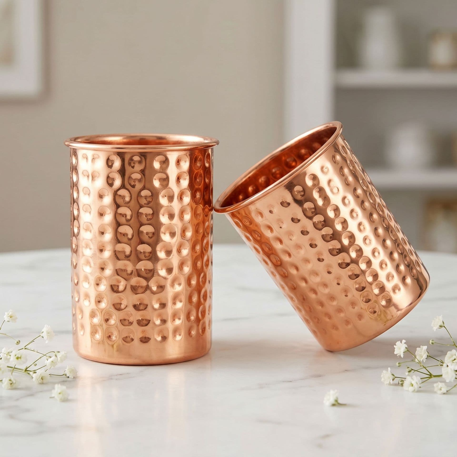 Moscow mule cup electroplated copper curled edge hammered cocktail cup coffee mug manufacturer specializes in wholesale