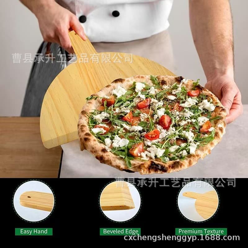 Pizza wooden baking pan semi-circular PIZZ shovel pizza machine wooden shovel solid wood pizza board home steak